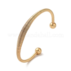 304 Stainless Steel Open Cuff Bangle&nbsp;BJEW-D021-01B-G