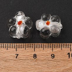 Handmade Silver Foil Glass Lampwork Beads&nbsp;FOIL-T001-02M
