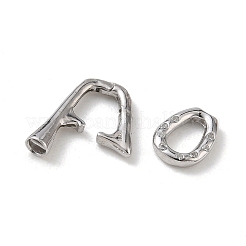 925 Sterling Silver Micro Pave Clear Cubic Zirconia Fold Over Clasps&nbsp;SE-CBAF1B0-03P