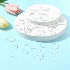 80Pcs 4 Styles Transparent Teardrop Glass Cabochons&nbsp;GGLA-FS0001-08