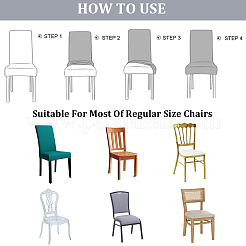 Polyester Stretch Chair Cover&nbsp;AJEW-WH20816-019B