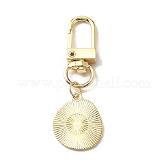 Smiling Face Enamel Pendant Decorations&nbsp;KEYC-WH0036-08LG-06