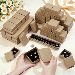 50Pcs 5 Styles Kraft Paper Cardboard Jewelry Boxes&nbsp;CBOX-NB0001-35