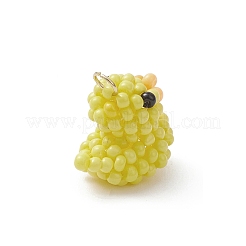 Glass Seed Beaded Duck Charms&nbsp;PALLOY-MZ01133