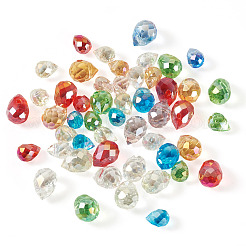 50Pcs 2 Styles Electroplate Transparent Glass Beads Sets&nbsp;EGLA-TADJ0001-18