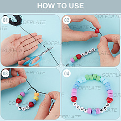 DIY Imitation Plastic & Acrylic Beads Bracelet Jewelry Making Kits&nbsp;DIY-SP0002-80
