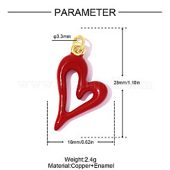 Brass Enamel Pendants&nbsp;KK-OY015-73G-1