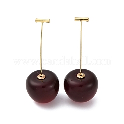 Brass Round Stud Earrings&nbsp;EJEW-D325-01G-01