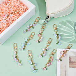 12Pcs 3 Style Acrylic Flower Pendant Decorations&nbsp;HJEW-PH02375