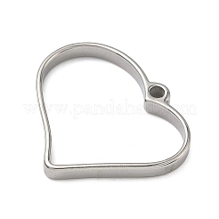 Heart 304 Stainless Steel Open Back Bezel Pendants&nbsp;STAS-K279-04B-P