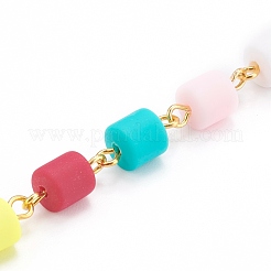 Handmade Polymer Clay Beaded Chain&nbsp;AJEW-JB00926-01