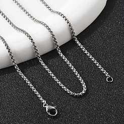 Non-Tarnish 304 Stainless Steel Rolo Chain Necklaces&nbsp;NJEW-L047-02B-P