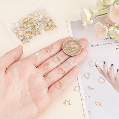 108Pcs 18 Style Brass Linking Rings&nbsp;KK-FH0005-75