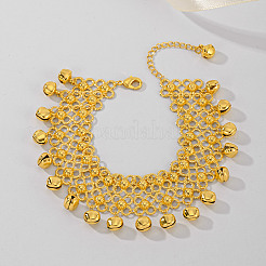 Bohemian Ethnic Style Brass Bell Charm Anklets with Tassels for Women&nbsp;AN9396