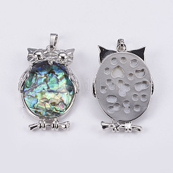 Abalone Shell/Paua Shell Pendants&nbsp;SSHEL-L008-28P