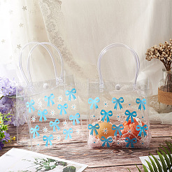 Rectangle Transparent Printed PVC Plastic Gift Tote Bags&nbsp;ABAG-TADJ0002-002F