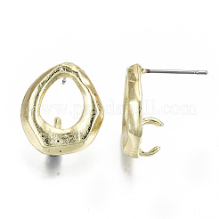 Rack Plating Alloy Stud Earring Findings&nbsp;PALLOY-N155-64-NR