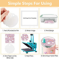 10Pcs Acrylic Heat Transfer Blanks Lid Decorations&nbsp;DIY-BC0013-71A