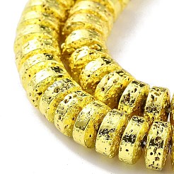 Electroplated Natural Lava Rock Beads Strands&nbsp;G-H303-A01-G