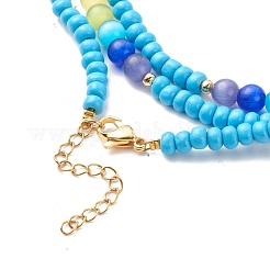 Glass Seed & Cat Eye Waist Beads&nbsp;NJEW-C00030-05
