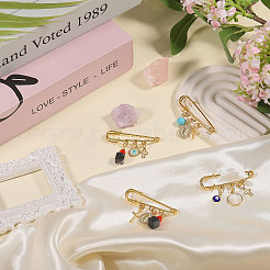 4Pcs 4 Styles Steel Heavy Duty Safety Pins&nbsp;JEWB-CA00008