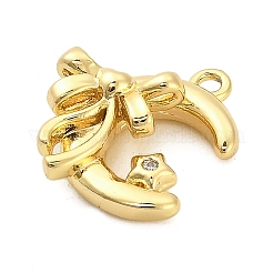 Brass Micro Pave Cubic Zirconia Pendants&nbsp;ZIRC-F143-03G