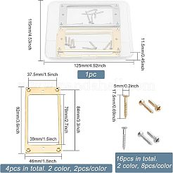2Sets 2 Colors Alloy Humbucker Cover Guitar Pickup Frame Mounting Ring&nbsp;AJEW-FG0001-81
