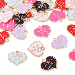 30Pcs 6 Colors Alloy Enamel Pendants&nbsp;ENAM-TA0009-04
