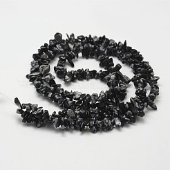 Natural Snowflake Obsidian Beads Strands&nbsp;G-F328-10