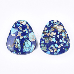 Assembled Synthetic Imperial Jasper and Natural Lapis Lazuli Pendants&nbsp;G-S329-040