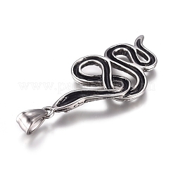 Fashionable Retro Halloween Jewelry 304 Stainless Steel Snake Pendants&nbsp;STAS-L017-105