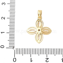 Brass Micro Pave Cubic Zirconia Pendants&nbsp;X-KK-D357-14B-G