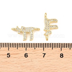 Brass Micro Pave Cubic Zirconia Pendants&nbsp;KK-C162-078G