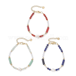 Natural Gemstone & Cultured Freshwater Pearl Beaded Bracelets for Women&nbsp;BJEW-JB13218