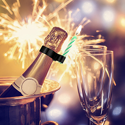 24Pcs 4 Styles Plastic Champagne Bottle Single Holder&nbsp;AJEW-GF0002-01