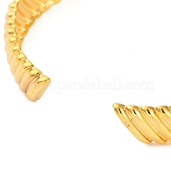 V Shape Rack Plating Brass Micro Pave Cubic Zirconia Cuff Bracelets for Women&nbsp;BJEW-M040-09G