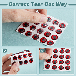 240Pcs Epoxy Resin 3D Simulation of Fish Eyes Stickers&nbsp;DIY-GA0009-13