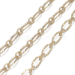 Brass Textured Oval Link Chains&nbsp;CHC-S004-07G