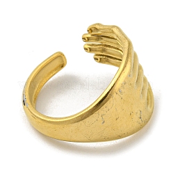304 Stainless Steel Open Cuff Ring&nbsp;RJEW-C067-17G