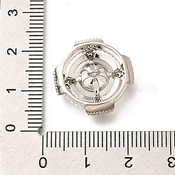 Brass Micro Pave Cubic Zirconia Button Cabochon Settings&nbsp;KK-M312-32P