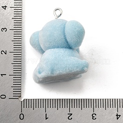 Flocky Opaque Resin Pendants&nbsp;FIND-U030-12P