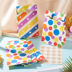 20Pcs 2 Styles Rainbow Color Paper Storage Bags&nbsp;ABAG-TA0002-35