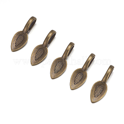 Tibetan Style Alloy Glue-on Flat Pad Bails&nbsp;X-MAB3348Y-NF