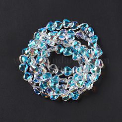 Transparent Electroplate Glass Beads Strands&nbsp;EGLA-E030-01I