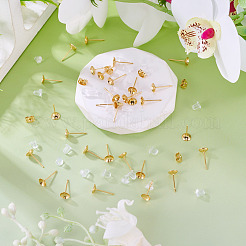 50Pcs Brass Earring Settings&nbsp;KK-TA0008-38B
