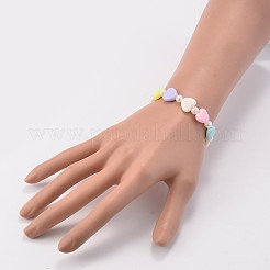 Opaque Acrylic Beaded Stretch Kids Bracelets&nbsp;BJEW-JB02070