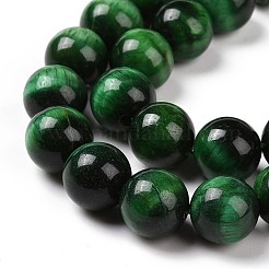 Natural Green Tiger Eye Beads Strands&nbsp;G-G099-10mm-6