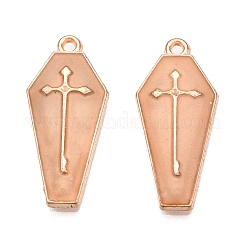 Halloween Theme Rack Plating Luminous Alloy Enamel Pendants&nbsp;ENAM-N056-340G