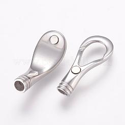 Tarnish Resistant 304 Stainless Steel Magnetic Clasps with Glue-in Ends&nbsp;STAS-L189-10P