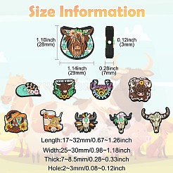 20Pcs 10 Styles Silicone Focal Beads&nbsp;SIL-CJ0002-89
